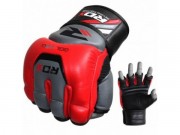 Снарядные перчатки RDX Leather Red фото